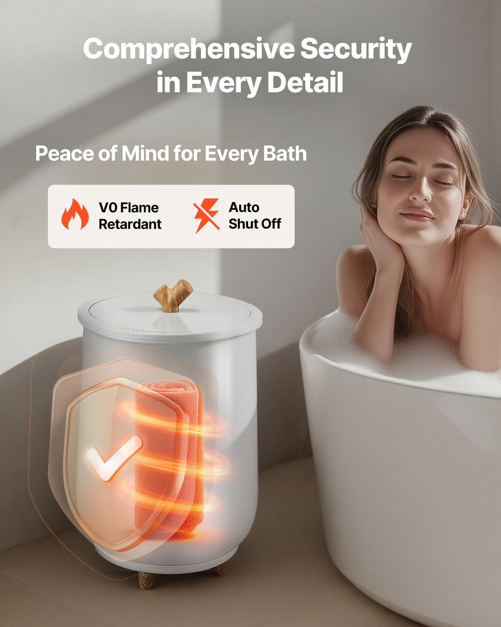 Towel Warmers For Bathroom, Towel Warmer Bucket Auto Shut Off For Spa  Fits Up To 3 Oversized Bath Towels, Blankets, Clothes, Bathrobes, PJ's And More