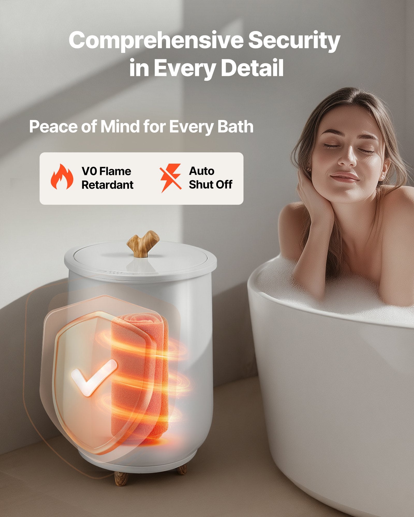 Towel Warmers For Bathroom, Towel Warmer Bucket Auto Shut Off For Spa  Fits Up To 3 Oversized Bath Towels, Blankets, Clothes, Bathrobes, PJ's And More