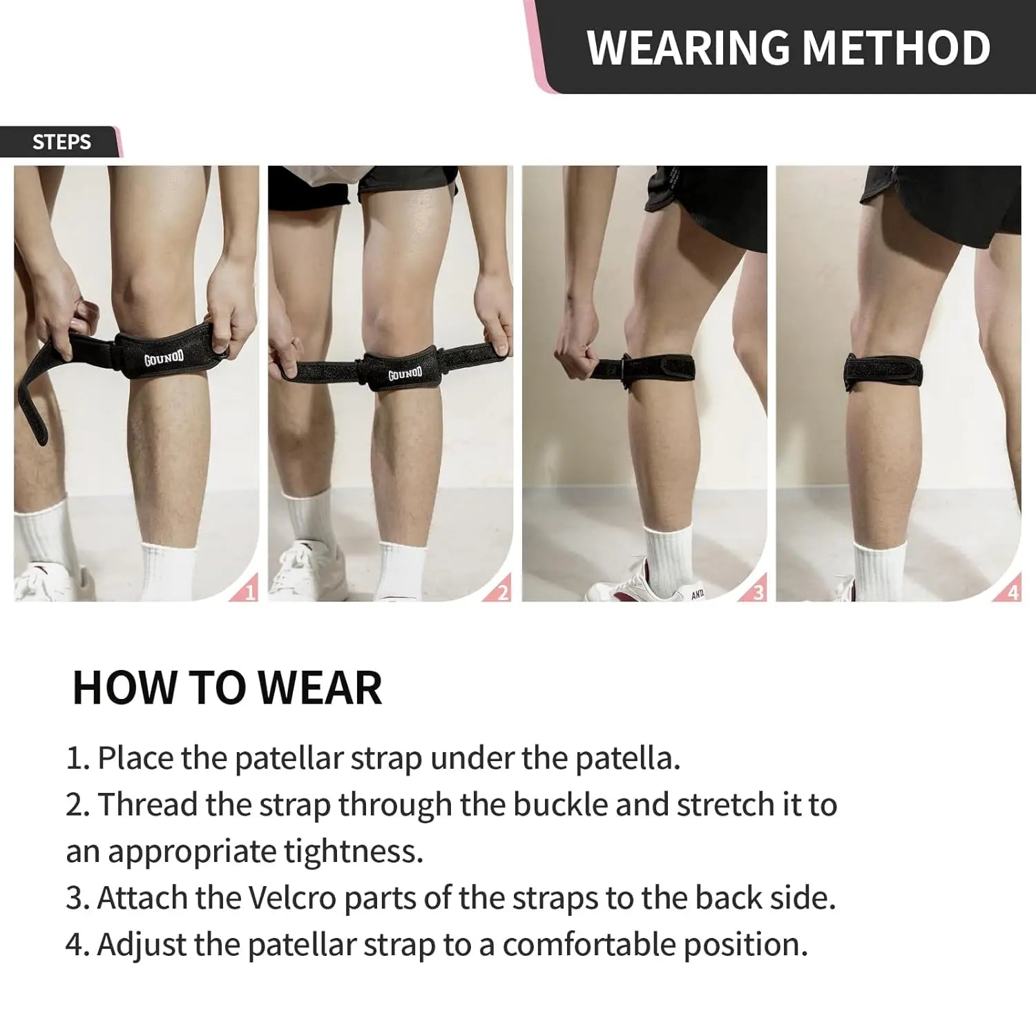 GOUNOD Patella Knee Straps Pain Relief