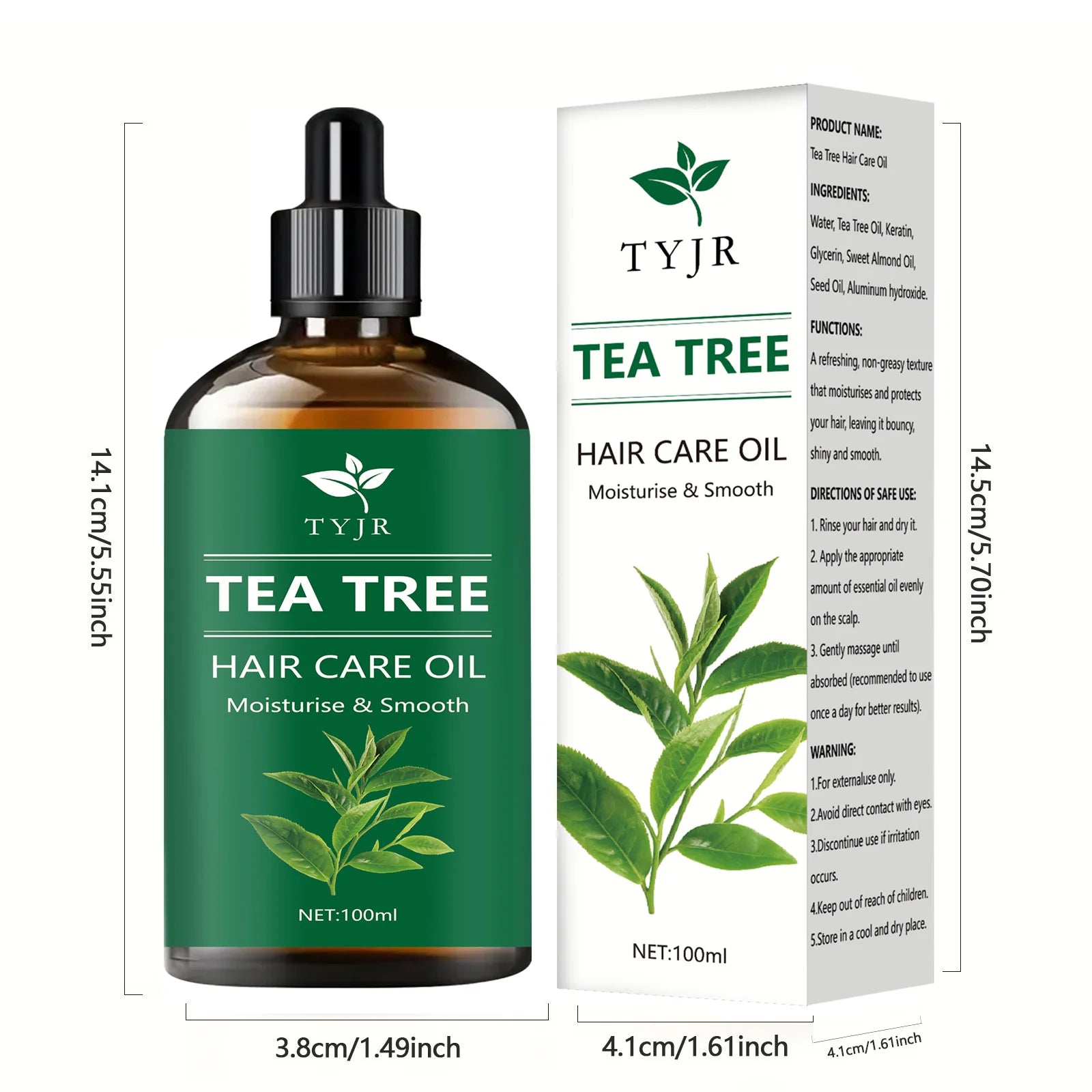 Tree tea Essential Oil Pure Natural Hair Growth