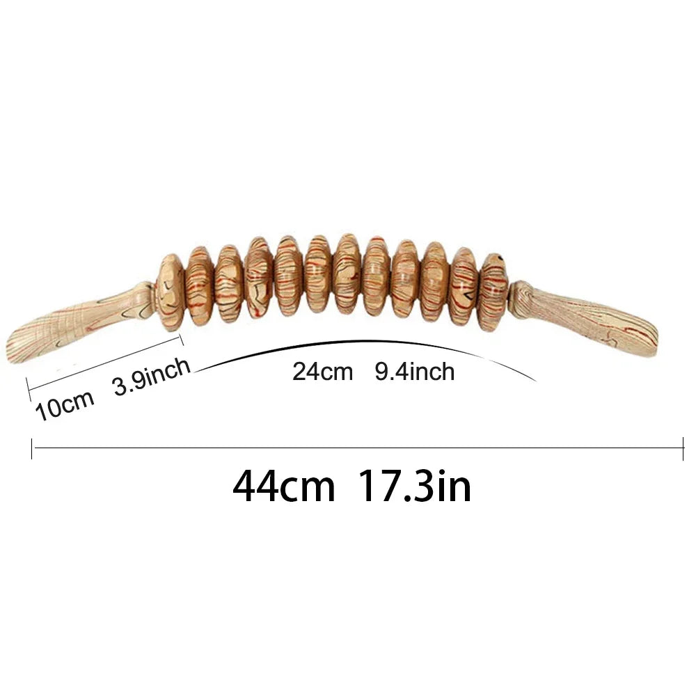 Wood Roller for Stomach Cellulite Wooden Therapy
