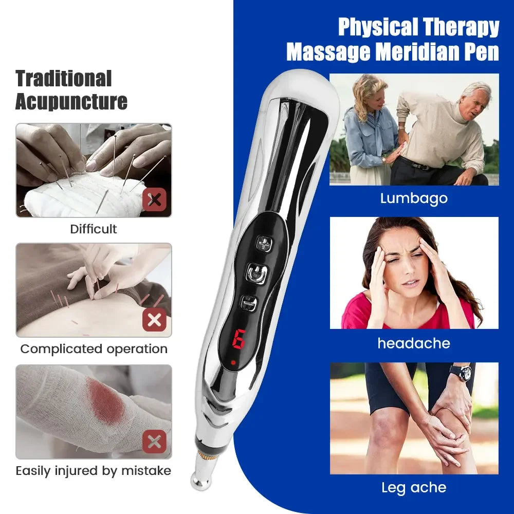 Acupuncture Pen 5/3 Heads Electric Muscle Pain Relief