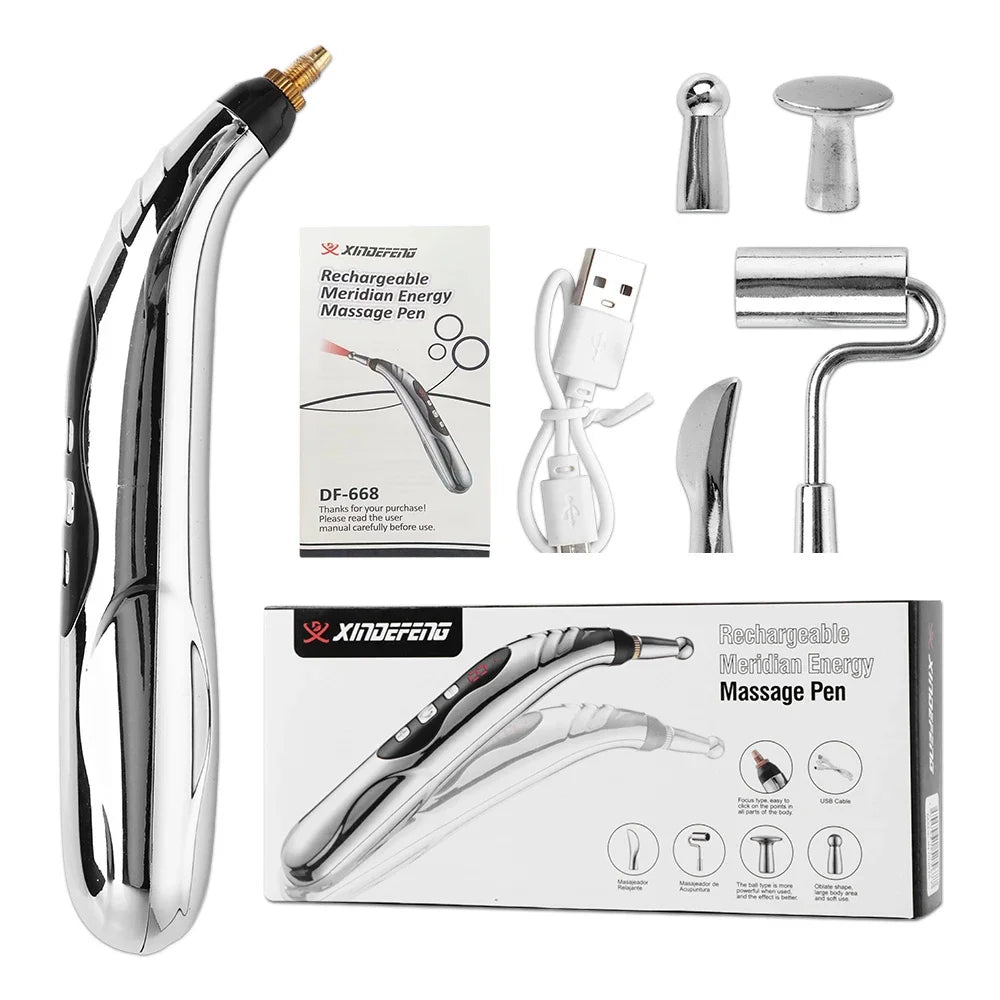 Acupuncture Pen 5/3 Heads Electric Muscle Pain Relief