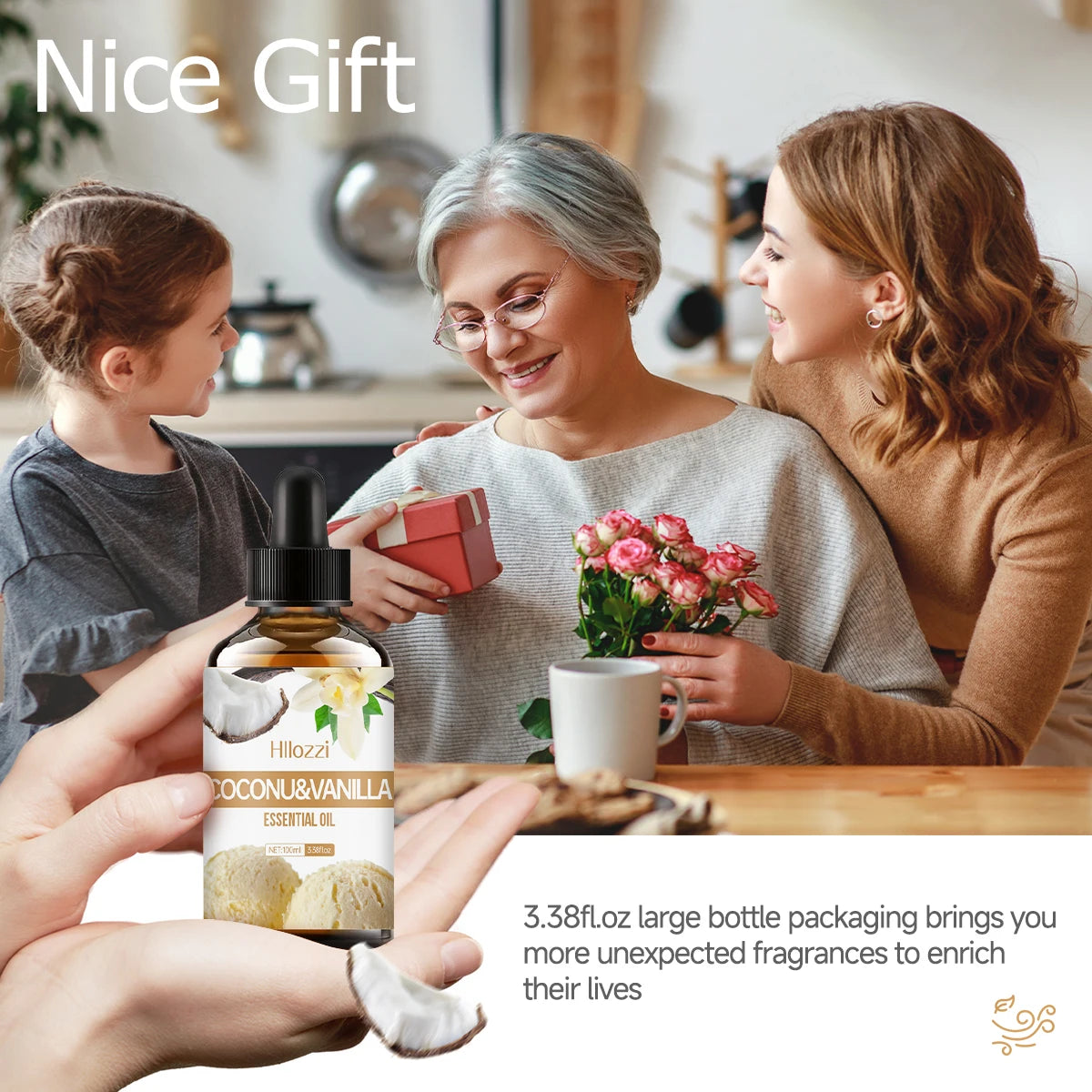 Coconut & Vanilla essential oil for body massage