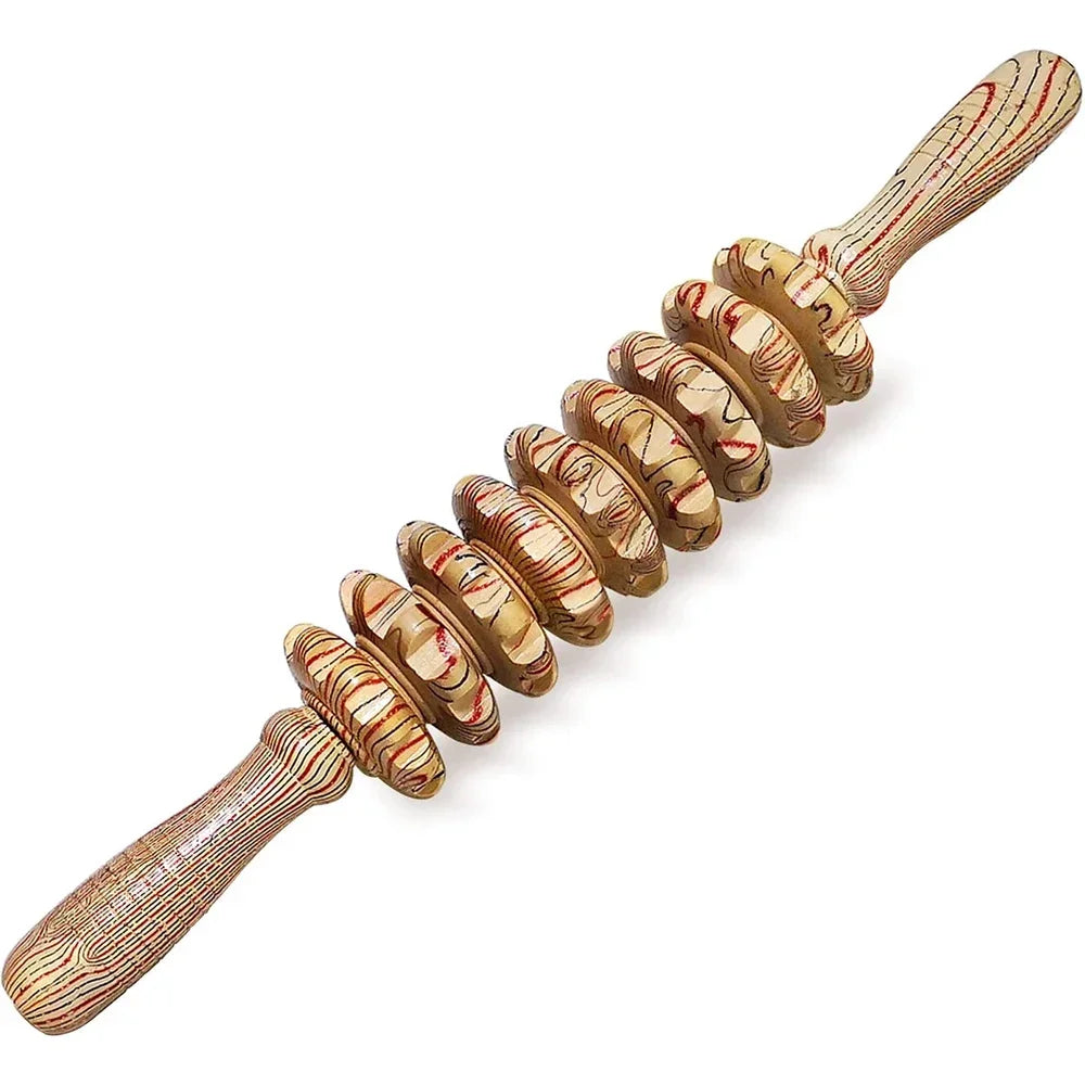 Wood Roller for Stomach Cellulite Wooden Therapy