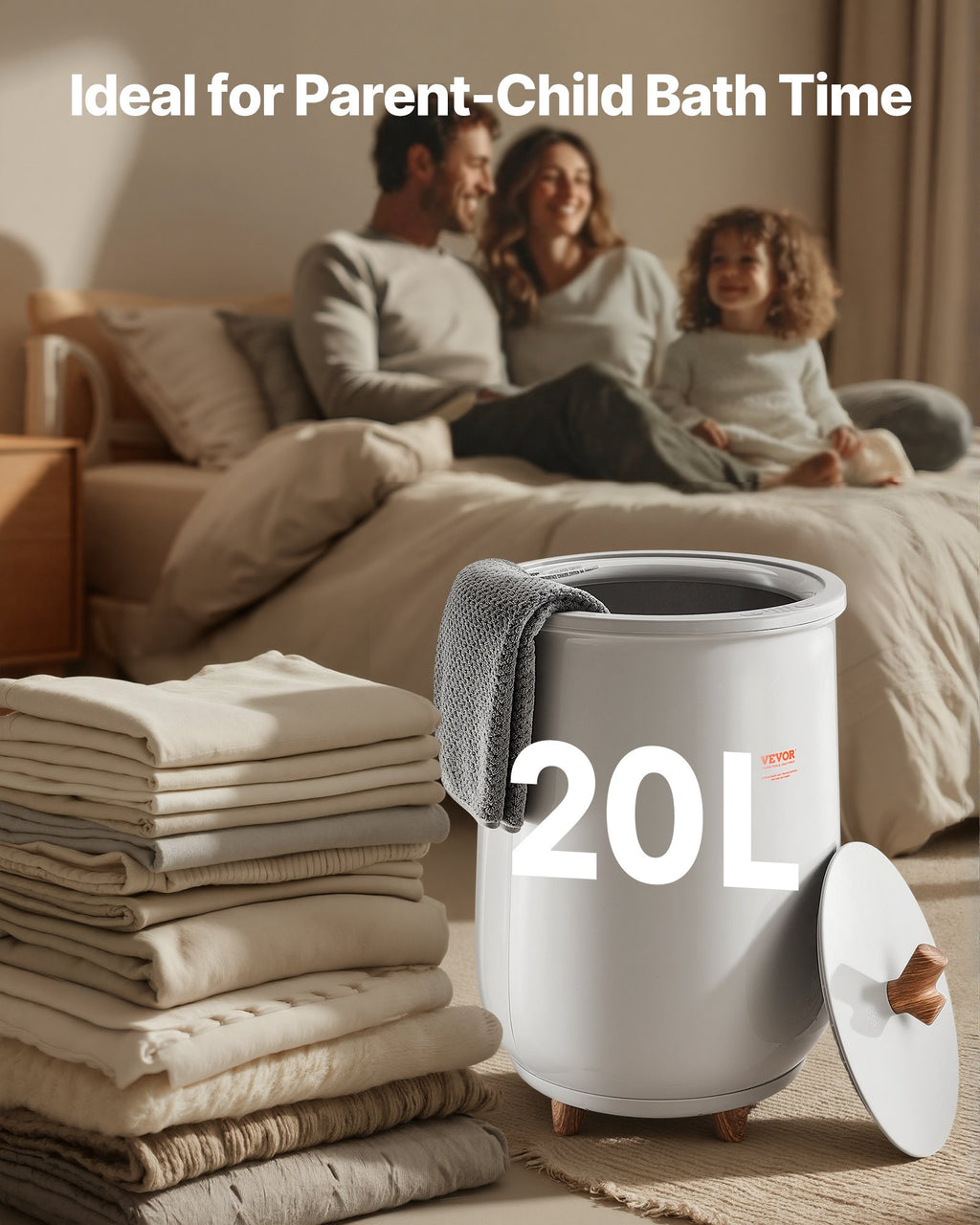 Towel Warmers For Bathroom, Towel Warmer Bucket Auto Shut Off For Spa  Fits Up To 3 Oversized Bath Towels, Blankets, Clothes, Bathrobes, PJ's And More